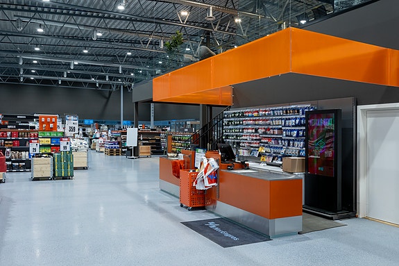 Kassaområdet i butikken
