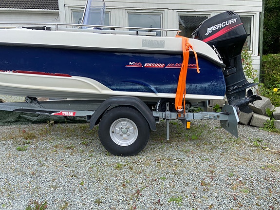 WHITE VIKSUND 420 med 40 hk MERCURY og 2016 mod TYSSE Båttralle 7 of 7
