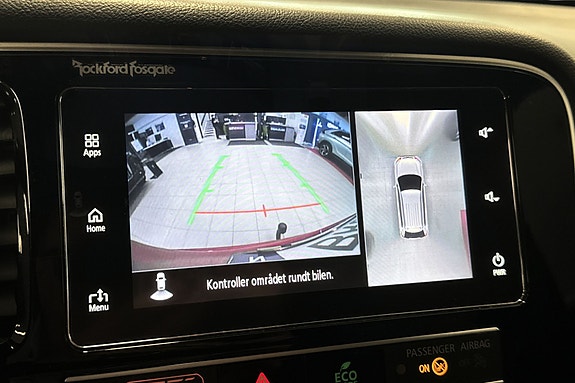Smart ryggekamera med parkeringslinjer og 360 grader