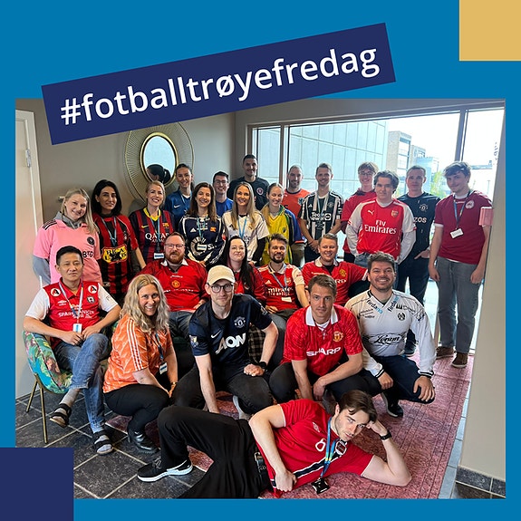 Alle fargerike bukett av fotballtrøyer #kampenmotbarnekreft