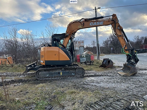 Case CX85D SR m/ Rototilt, smalskuffe og tannskuffe. SE VIDEO 5 of 5