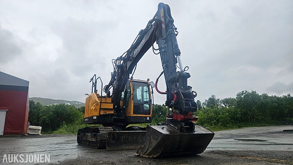 Hyundai HX130A rototilt, sentralsmøring, to-delt bom ++ 2 of 5