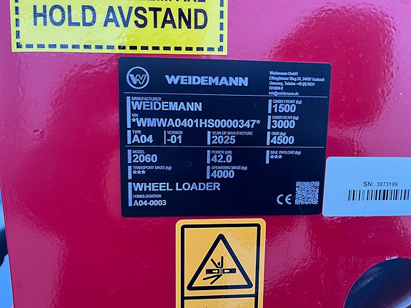 Weidemann NYHET 2060 /Demo/Euro feste++ 4 of 5