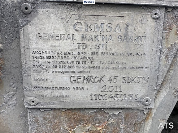 Gemsa Gemrok 45 borevogn. SE VIDEO 26 of 28