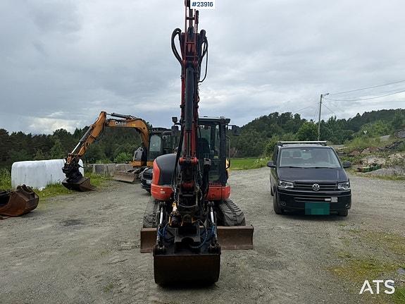 Kubota KX057-4 Gravemaskin m/ tannskuffe,skuffe m/klype, pigghammer, pusseskuffe og rototilt 5 of 5