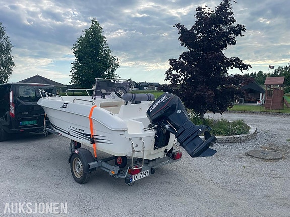 Galia 475 m/Evinrude E-TEC 50 hk – Kun 11 timer – Nylig service – Henger medfølg 3 of 5