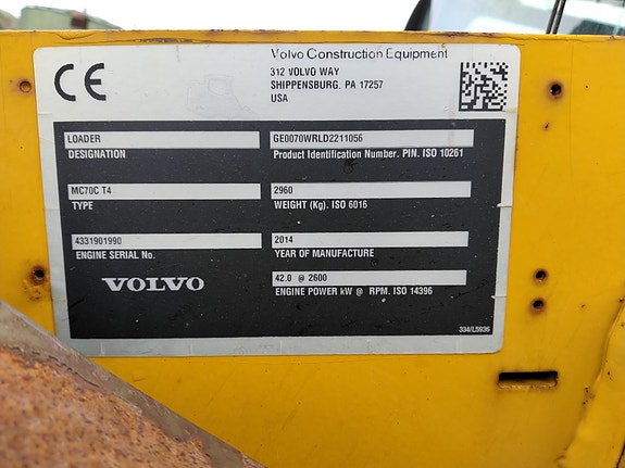 Volvo MC70C  Reparasjons objekt 5 of 5