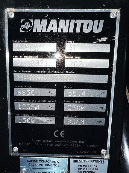 Manitou MT 733 #SKUFFE# PALLEGAFFEL #TAR INNBYTTE # 19 of 19