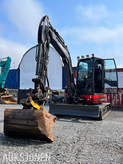 Eurocomach ES57 ZT minigraver - Gått 4721 timer - Engcon tiltrotator - Pusskuffe - Graveskuffe - Sertifisert 2 of 5