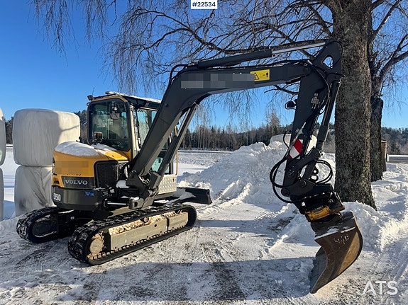 Volvo ECR58D Beltegraver – Rototilt- 2 skuffer – Pigghammer – Klype – 2510 timer! 4 of 5