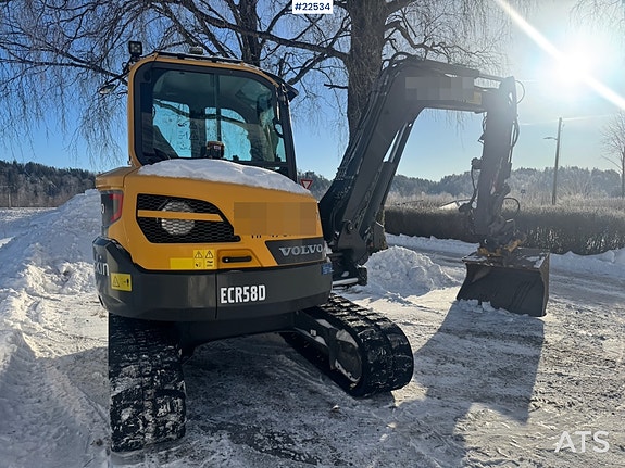 Volvo ECR58D Beltegraver – Rototilt- 2 skuffer – Pigghammer – Klype – 2510 timer! 5 of 5