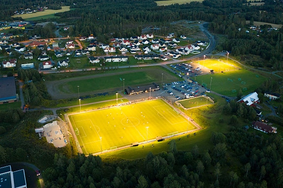 Idrettsplassen som eies av Stangesportsklubb