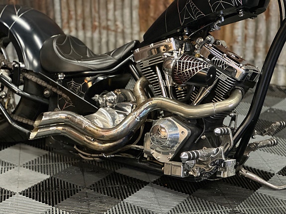 Harley-Davidson SOFTAIL "G.L Walla" Big Bear Chopper/100Cid S&S Motor + 7 of 30