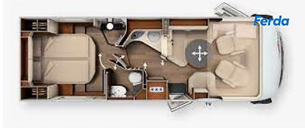 Carthago Chic E-Line I 51 QB | 3.0L med Registerkjede | Hydrauliske Støttebein | AC 2 of 5