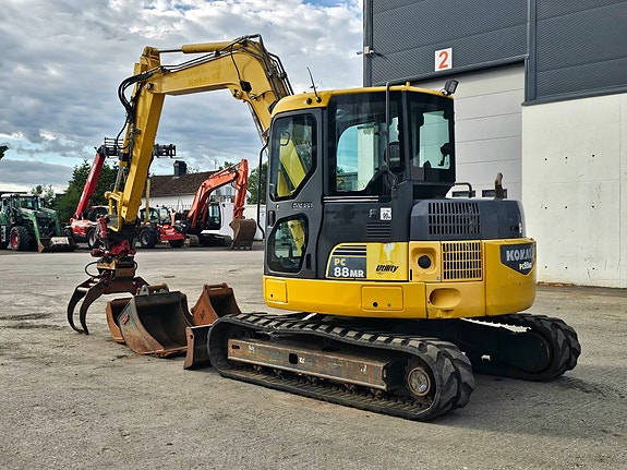 Komatsu PC88MR-6, 2007 mod, Kun 3391 timer, Rototilt, Klype, 3 skuffer. 4 of 5
