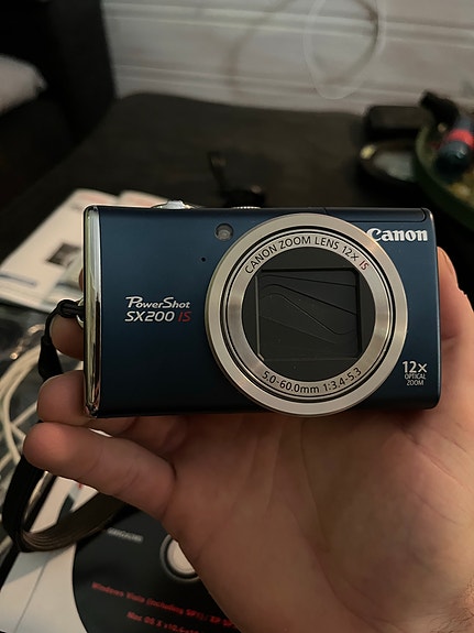 Canon PowerShot SX200 IS kompaktkamera blå | FINN-torget