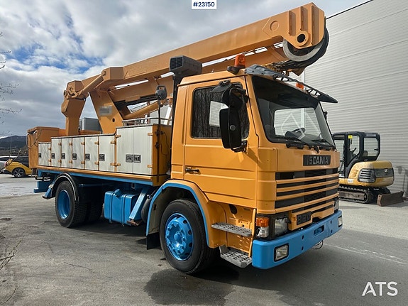 Scania 82m liftbil m/ Simon cara 170 - Bør sees. SE VIDEO