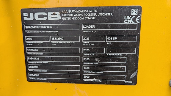 JCB 403 SP Hjullaster 4 of 4