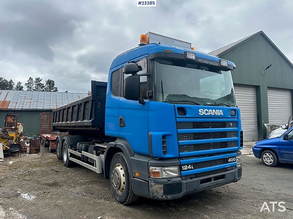 Scania R124/400 krokbil m/ 26T krok og kasse. SE VIDEO