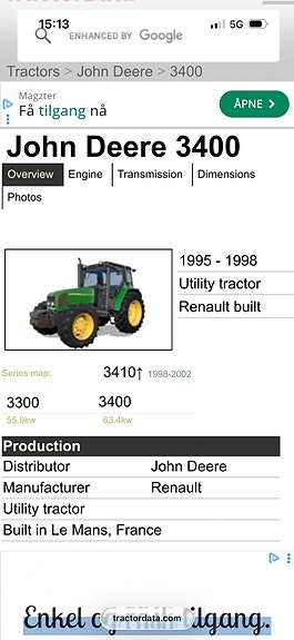 John Deere FD 3400 14 of 15