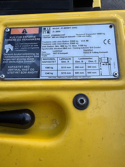 Hyster 1,6T Elektrisk truck 13 of 14
