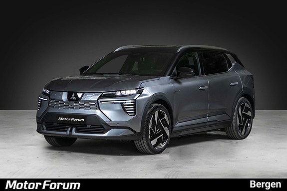 Stilren el-SUV med kraftig LED-lys og elegant front.