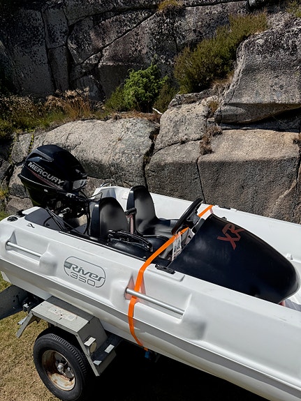 HELT NY River 350 XR 2026 med 5 års garanti, Mercury 10/15 hk, Gaupen henger 3 of 12