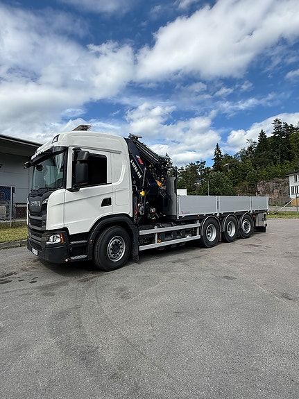 Scania G410 Biogass Kranbil med HIAB X-HiPro 408 E-6 og JIB + Rotator 2 of 7