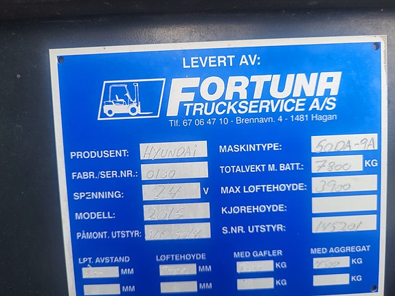Hyundai 50DA-9A. HEL OG FIN MASKIN MED 5T LØFTEKAPASITET- LAVT TIMEANTALL 6 of 10