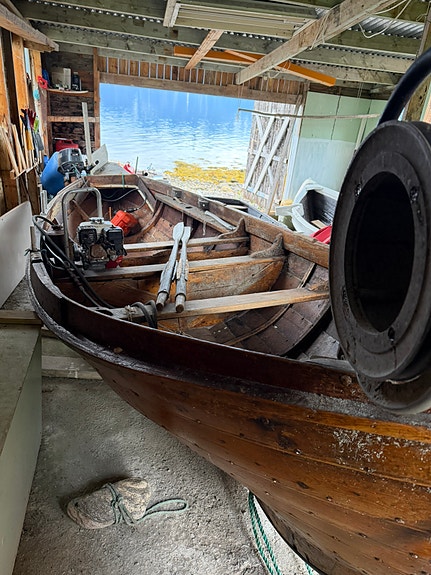 17 fot spissbåt/garnfiskebåt med kraftblokk og Honda aggregat 9 of 11
