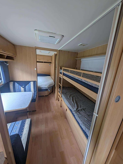Dethleffs Camper 720 SK med spikertelt på fast plass på Skarsvatnet Camping / Oppdal 10 of 28