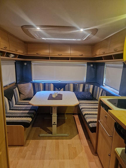 Dethleffs Camper 720 SK med spikertelt på fast plass på Skarsvatnet Camping / Oppdal 8 of 28