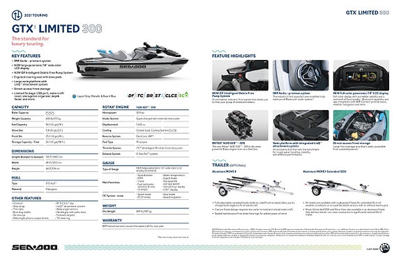 Sea-Doo GTX 300 (2021) – toppmodell med kraft, komfort og komplett pakke 8 of 8