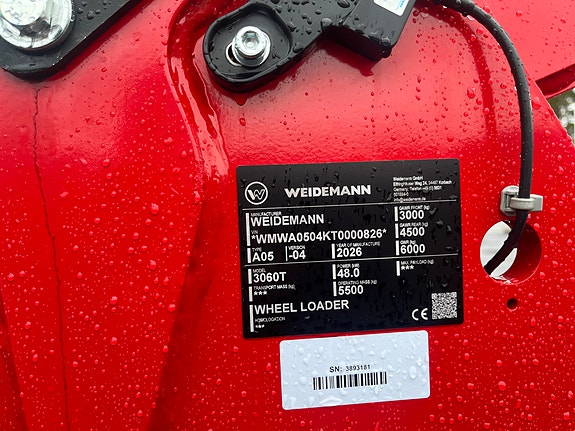 Weidemann 3060T Teleskop/550/45R22,5 dekk/A/C /SMS/Ryggekamera/Lastdemper++ 11 of 11