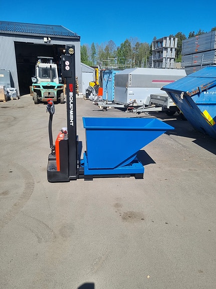 EP Elektrisk pallestabler (EST122) - med avfalls container (levert komplett)  - Løfte høyder fra 2500 MM til 3600 MM. LAGERVARE 2 of 4