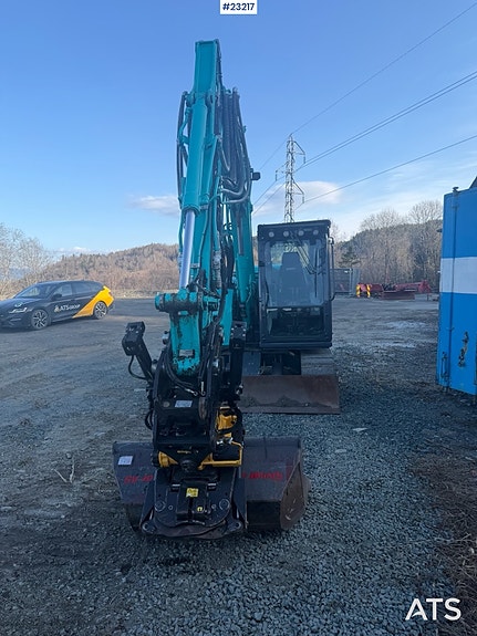Kobelco SK75SR-7 Gravemaskin m/ Rototilt m/ grip og 3 skuffer. 3 of 30