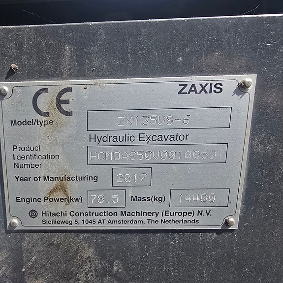 Hitachi ZX135US-6 27 of 27