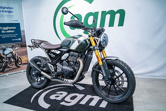 Triumph Scrambler 400X med eksosanlegg og kort brakett for kun 3000 kroner ferdig montert! 2 of 5