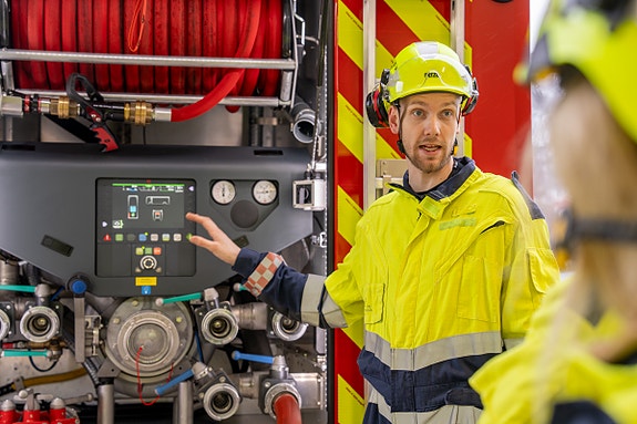 Demo Trykktest av slanger på brannbil