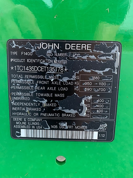 John Deere 1435 4WD, diesel 17 of 19