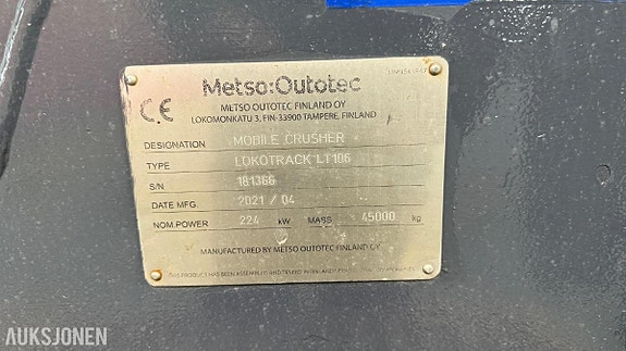 Metso Lokotrack LT106 mobilt knuseverk – CAT C7 – 7.691 motortimer 22 of 30