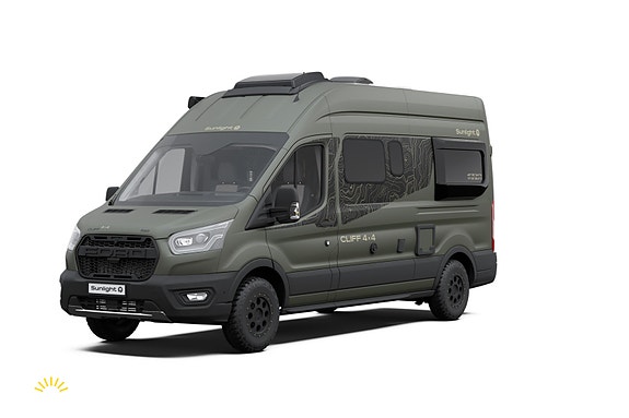 Sunlight Cliff 590 4x4 Green Trek - HENGERFESTE | FIREHJULSTREKK | TRUMA COMBI 6E Bi-xenon 25 of 30
