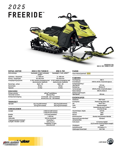 Ski-doo Freeride 850 E-TEC Turbo R 146 m/Storskjerm! 5 of 5