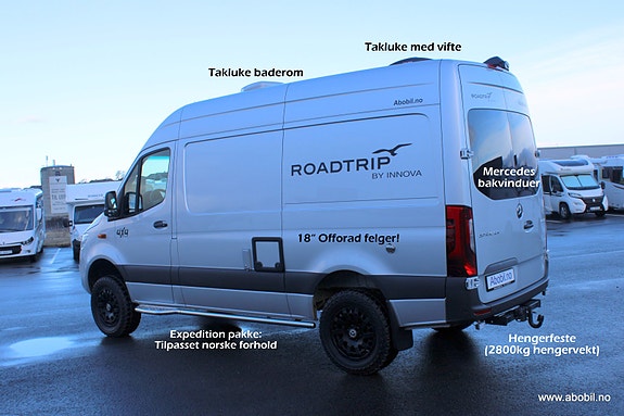 Innova Roadtrip 595L / Mercedes 190HK 4x4 / Demobil / Førerkort kl B / Solcelle/ Be om unik pris 10 of 30