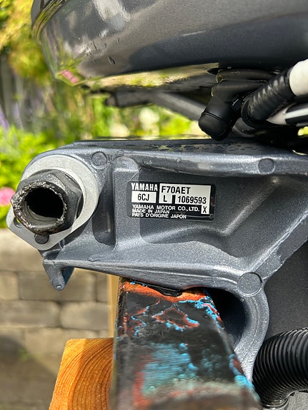 2017 Yamaha 70 Hk Komplett Motor-214 timer 7 of 12
