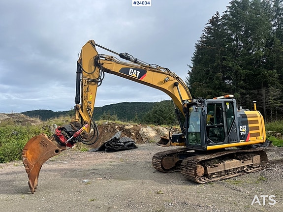 Caterpillar 316E Gravemaskin m/ Rototilt, 2 skuffer og GPS fra 2019. 2 of 30