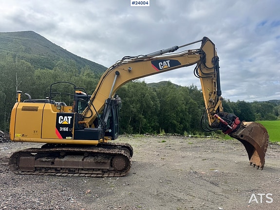 Caterpillar 316E Gravemaskin m/ Rototilt, 2 skuffer og GPS fra 2019. 9 of 30