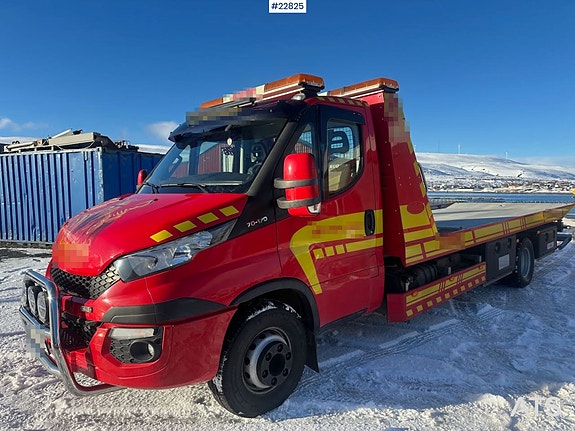 Iveco 70-170 bergingsbil m/ 2 sett dekk, Bro Vrekker alu påbygg og brille. EU-godkjent til neste år! SE VIDEO 6 of 30