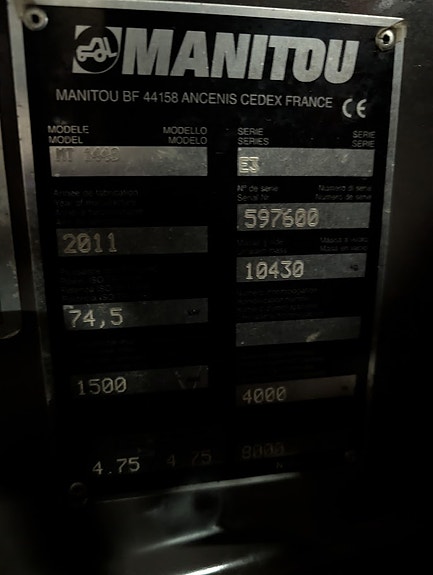 Manitou MT1440 #Hydraulisk pallegaffel #Hel og fin maskin #Sertifisert 19 of 19
