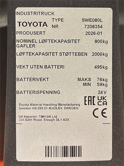 Toyota SWE080L 4 of 4
